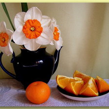 Схема вышивки «нарциссы»