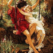 Схема вышивки «Качели»