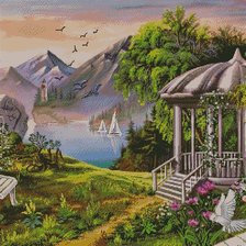 Схема вышивки «Беседка»