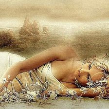 Схема вышивки «Дівчина»