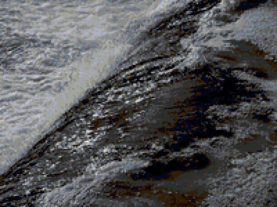 прибой (монохром) - море, прибой, монохром - предпросмотр