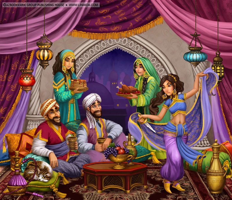 восток - мультик, мультяшки, картина, гарем - оригинал