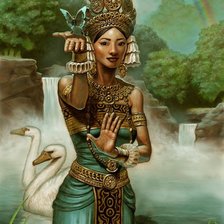 Схема вышивки «девушка»