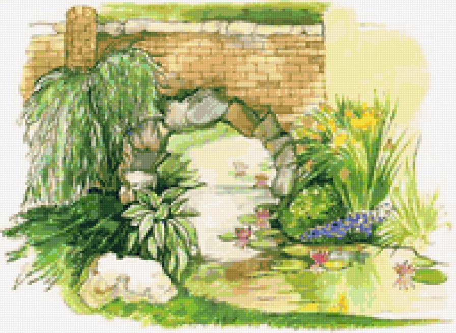 Ручей - мостик, ручей, вода, разное - предпросмотр