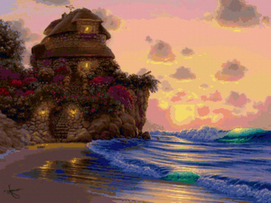 пейзаж - картина, природа, море - предпросмотр