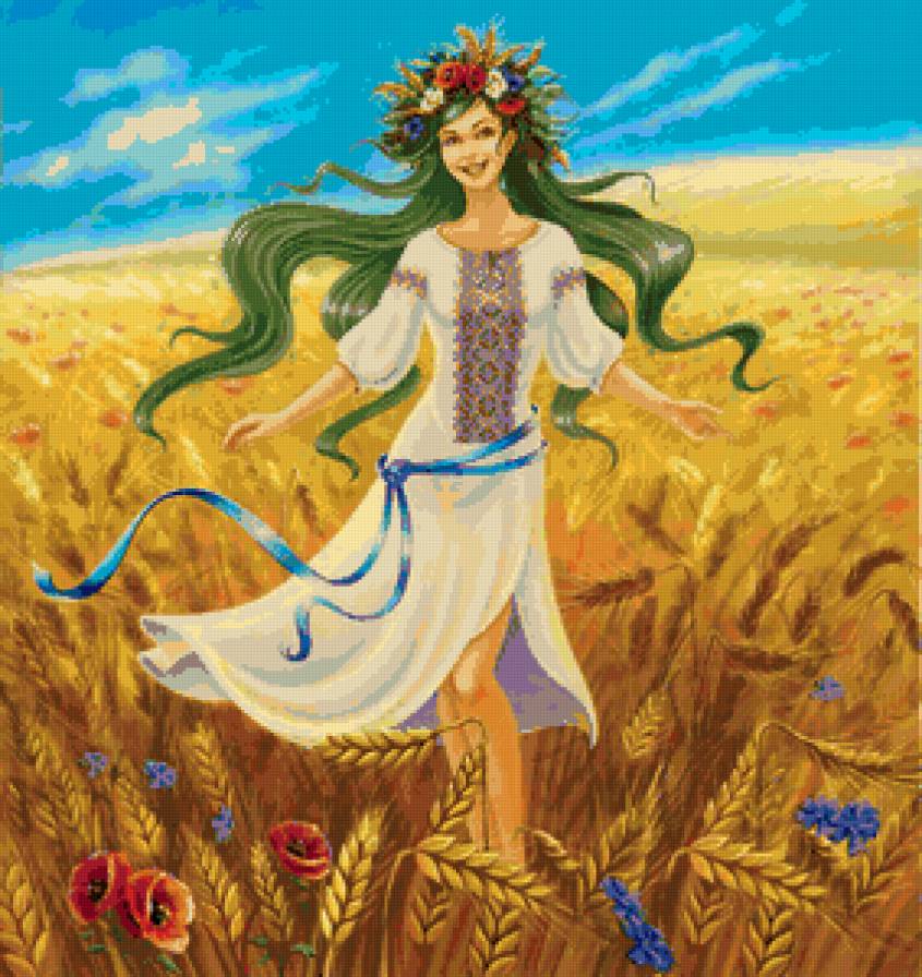 девушка - украинка, образ, женщина, украина, портрет, девушки, картина - предпросмотр