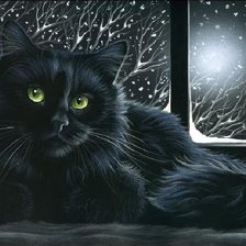 Схема вышивки «кошка»