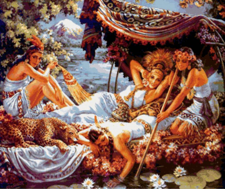 девушки - красота, женщина, образ, портрет, картина, царица - предпросмотр