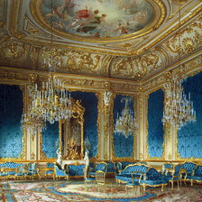 Схема вышивки «СЕРИЯ "ОСОБНЯК БАРОНА ШТИГЛИЦА". ГОЛУБАЯ ГОСТИНАЯ»