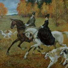 Схема вышивки «СЕРИЯ "ДВОРЯНСКАЯ РОССИЯ". ОХОТА»