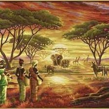 Схема вышивки «африка»