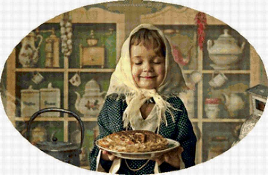 Девочка - живопись, дети - предпросмотр