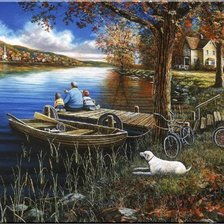 Схема вышивки «рыбалка»