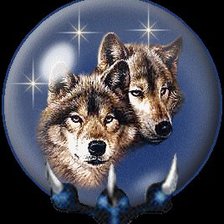 Схема вышивки «волки»