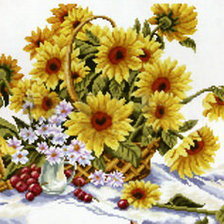 Схема вышивки «Подсолнухи»