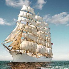 Схема вышивки «Парусник»