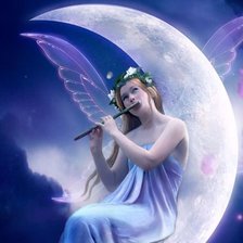 Схема вышивки «Фея на луне»