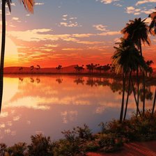 Схема вышивки «закат»