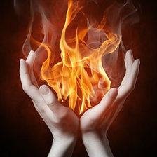 Схема вышивки «огонь в руках»