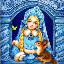 Схема вышивки «снегурочка»