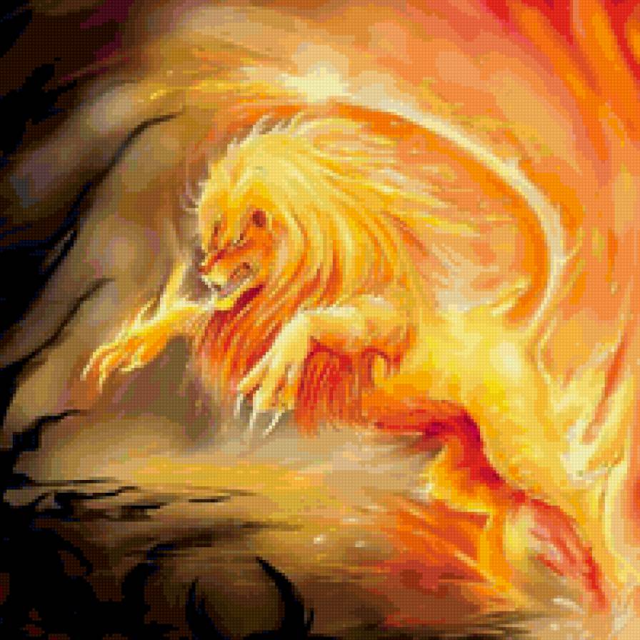 огненый лев - огонь - предпросмотр