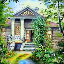 Схема вышивки «Старая усадьба»