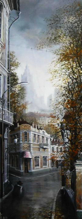 городской пейзаж триптих1 - пейзаж - оригинал