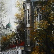 Схема вышивки «городской пейзаж триптих3»