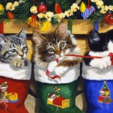 Схема вышивки «котята»