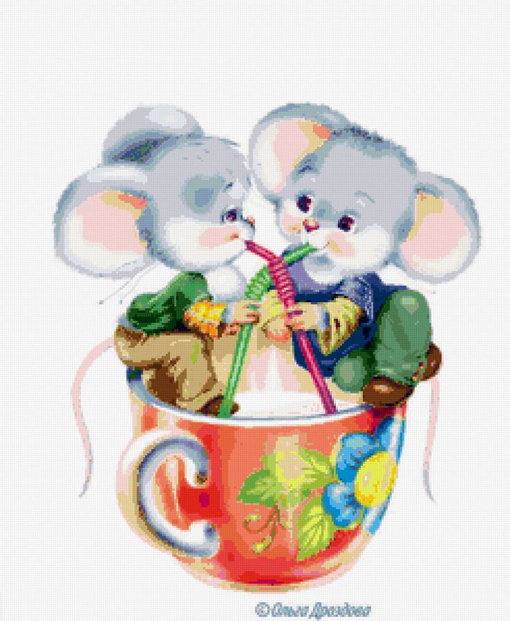 мышата - мультяшки, картинка, мышка, грызуны, мышки, детям, зверята - предпросмотр