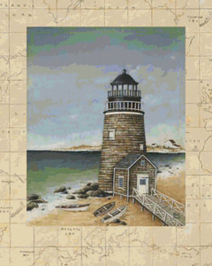 Маяк - живопись, пейзаж, маяк - предпросмотр