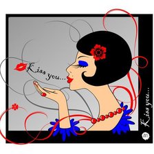 Схема вышивки «кисс ю»