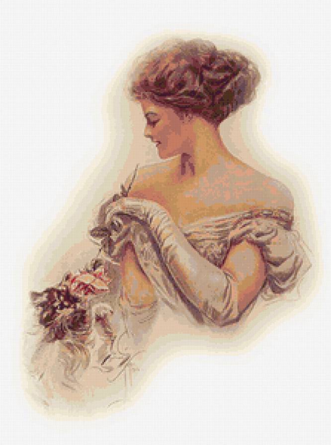 Серия "Портрет" - девушка, цветы, розы, кошки, животные - предпросмотр