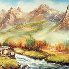 Схема вышивки «Серия "Пейзаж. Осень"»