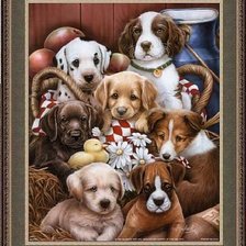 Схема вышивки «Собаки»