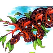 Схема вышивки «Символ наступающего года "Змея"»