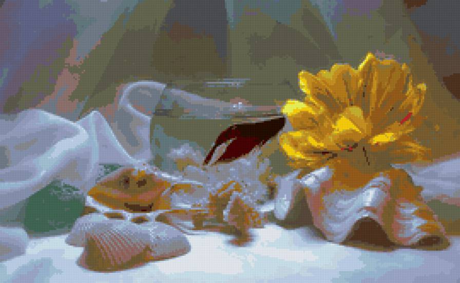 Аквариум с рыбкой - предпросмотр