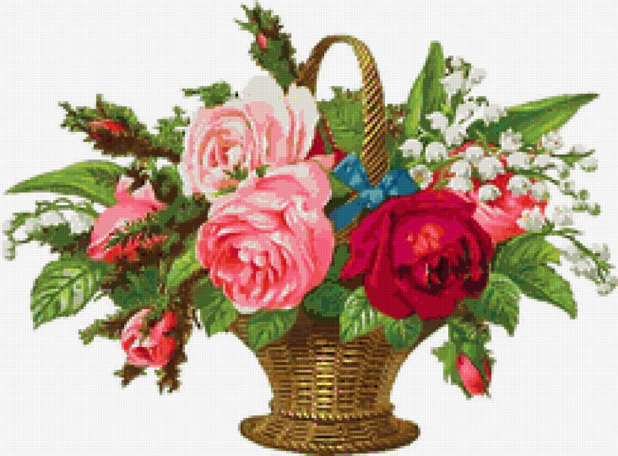 букет в корзине - цветы.корзина - предпросмотр