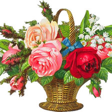 букет в корзине