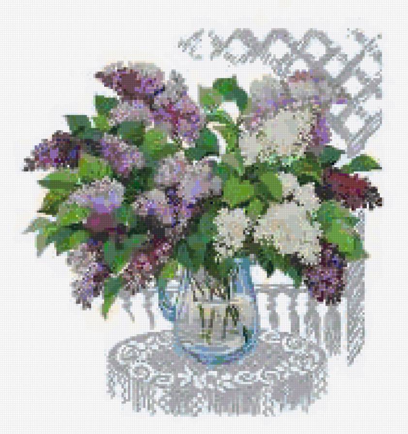 Букет сирени - букет, цветы в вазе - предпросмотр