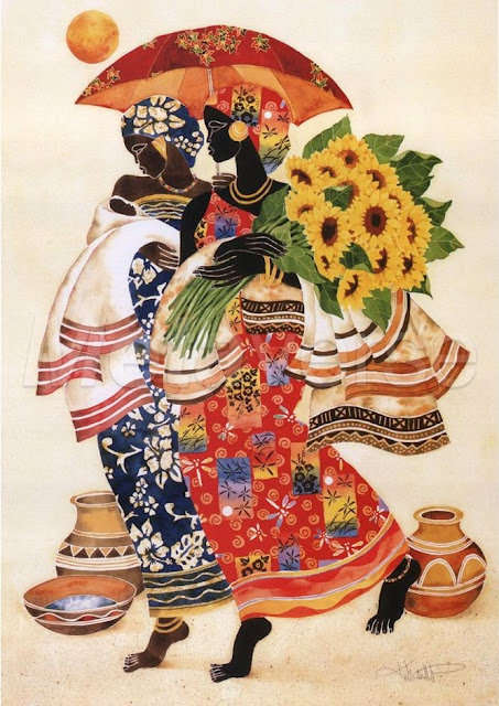 девушки - образ, африка, мотив, женщина - оригинал