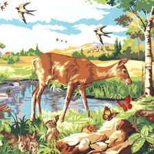 Схема вышивки «в лесу»