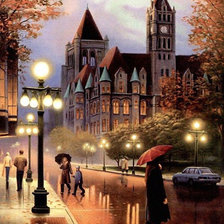 Схема вышивки «город»