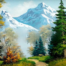 Схема вышивки «горы»