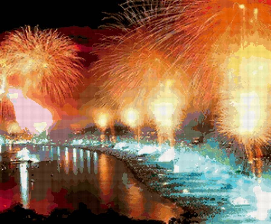 Салют - города, салют, праздник - предпросмотр