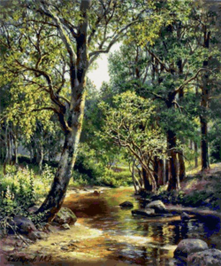 Лесная река - река, природа, пейзаж, лес - предпросмотр