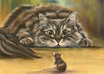 Охотник - мышь, кот, животные - оригинал