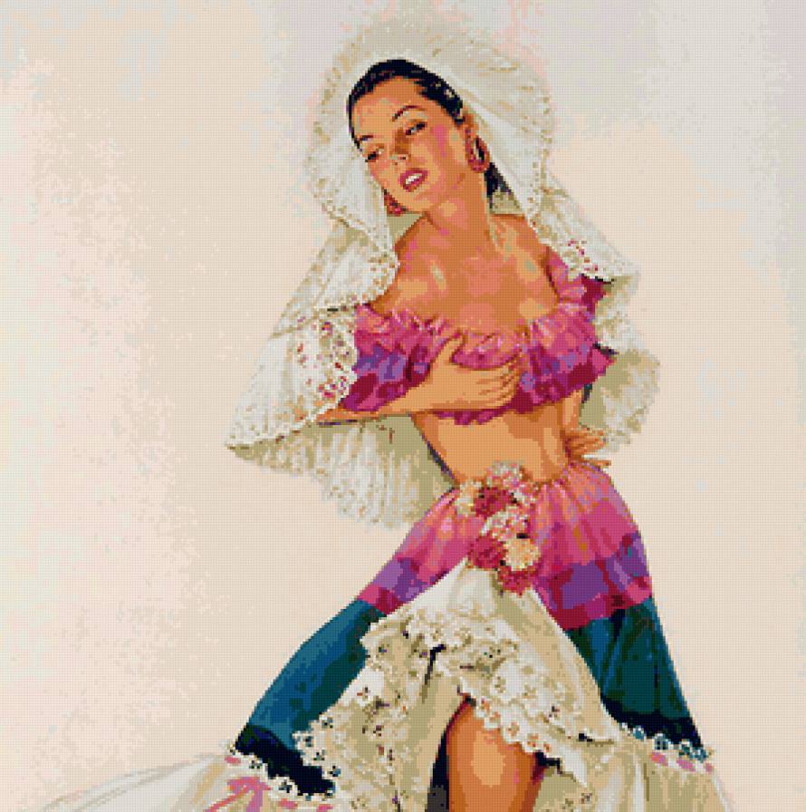 898 - пин ап, винтаж, девушка - предпросмотр