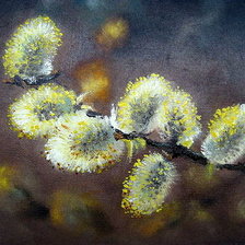 Схема вышивки «Ветка вербы»