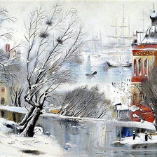 Схема вышивки «Городской пейзаж»